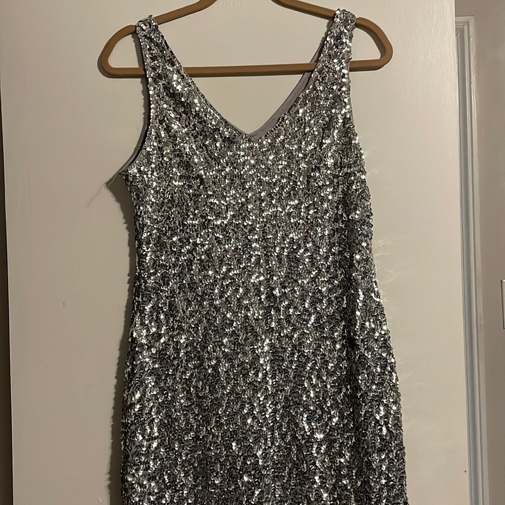 Silver sequin mini dress - worn once for bachelorette